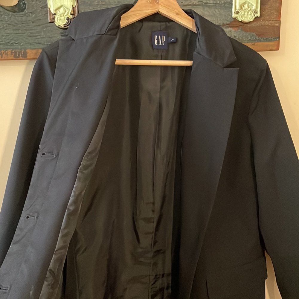 GAP Black Nylon Dress Coat Size Large - Picture 5 of 15